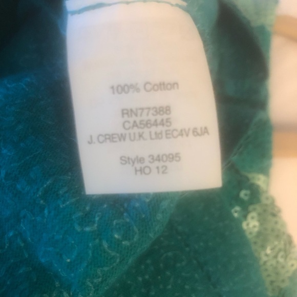 JCrew stunning sequined, striped shell, size M. Lined on inside. - Picture 8 of 9